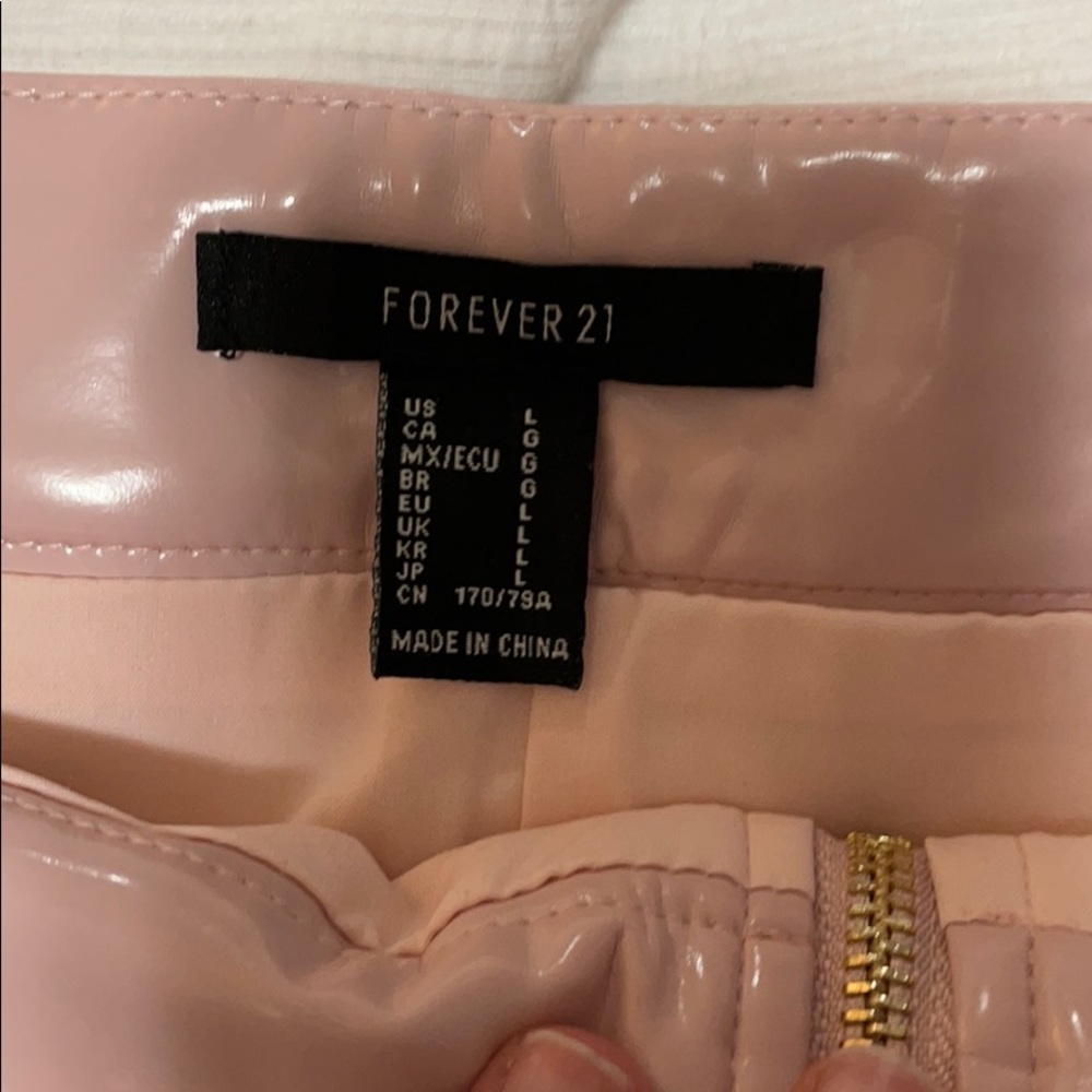 Forever 21 Light Pink Latex Skirt - Picture 3 of 3